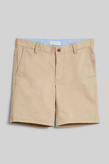 ŠORTKY GANT REGULAR CHINO SHORTS DARK KHAKI