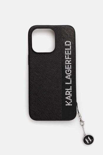 Obal na telefon Karl Lagerfeld iPhone 15 Pro Max 6.7 černá barva, KLHCP15XPSAKDGCK