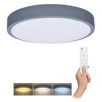 Solight Šedé LED stropní svítidlo kulaté 490mm 32/60W CCT s DO WO8002