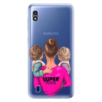 Odolné silikonové pouzdro iSaprio - Super Mama - Two Boys - Samsung Galaxy A10