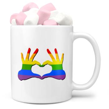 Hrnek LGBT Hands (Náplň hrníčku: Marshmallow)