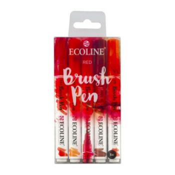 Ecoline Brush Pen sada 5ks Red