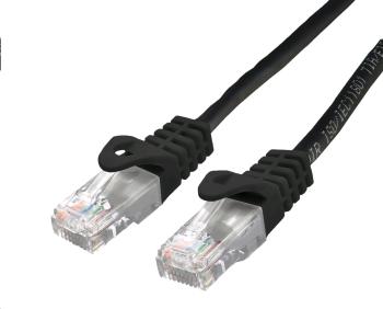 Kabel C-TECH CB-PP6-05BK patchcord Cat6, UTP, černý, 0,5m