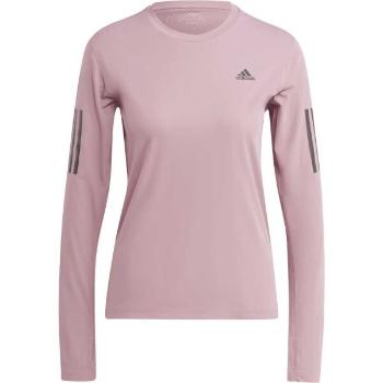 adidas OWN THE RUN LONG SLEEVE TEE Dámské běžecké tričko, fialová, velikost