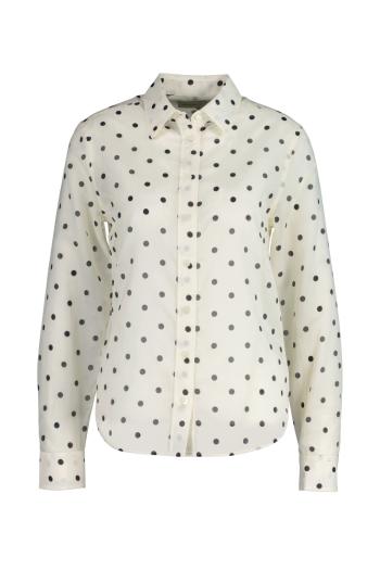 KOŠILE GANT REG DOT PRINT CTN SILK SHIRT EGGSHELL