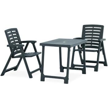 3dílný skládací bistro set plastový zelený 315834 (315834)