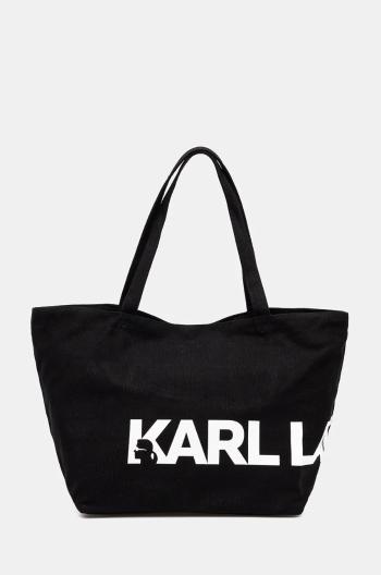 Bavlněná kabelka Karl Lagerfeld černá barva, 246W3886