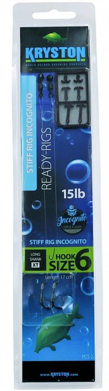 Kryston hotové návazce 2 ks stiff rig incognito 15 lb - velikost 4