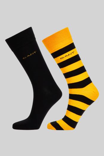 PONOŽKY GANT BARSTRIPE AND SOLID SOCKS 2-PACK MEDAL YELLOW