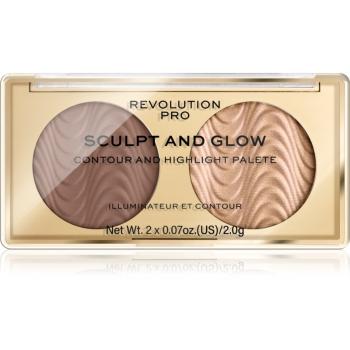 Revolution PRO Sculpt And Glow konturovací paletka odstín Savanna Nights 2x2 g