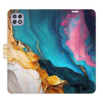 Flipové pouzdro iSaprio - Colourful Marble - Samsung Galaxy A22 5G