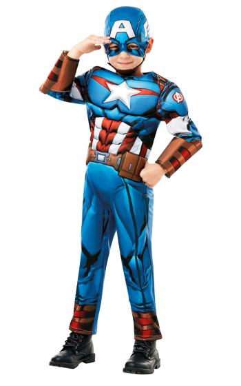 Rubies Kostým Captain America dětský deluxe Velikost - děti: S: 104 cm