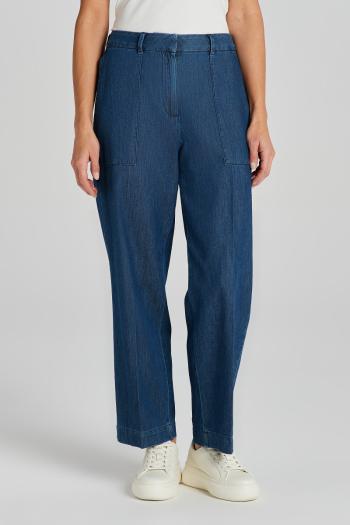 KALHOTY GANT REL CHAMBRAY CROPPED PANTS DARK BLUE