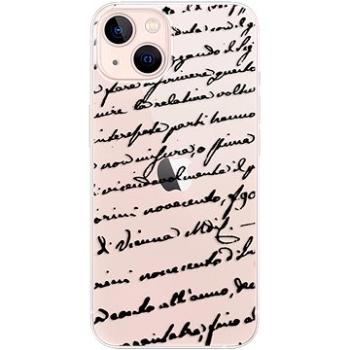 iSaprio Handwriting 01 - black pro iPhone 13 (hawri01b-TPU3-i13)