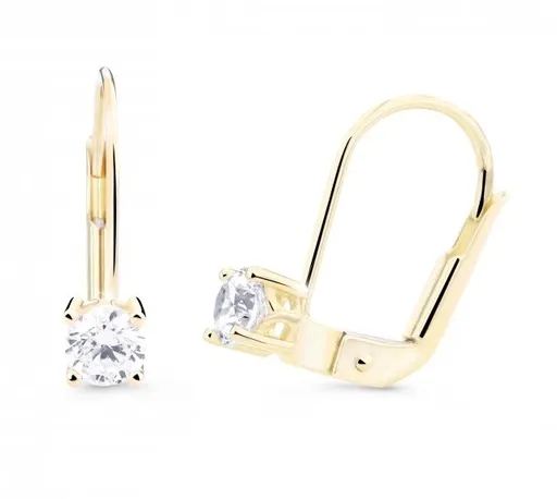 Cutie Jewellery Náušnice ze žlutého zlata se zirkony Z8025-55-10-X-1