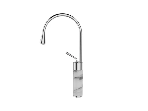 INVENA Umyvadlová baterie vysoká GABRO, TREND bílá/chrom BU-33-W02-V