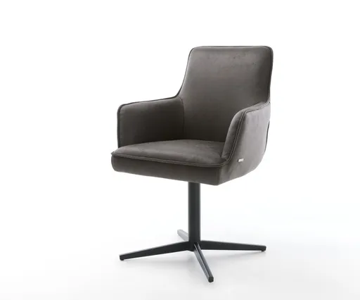 Jídelní židle Heira-Flex s područkami mikrovlákno antracit