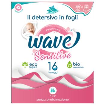 Wave Prací proužky na 16 praní Sensitive, jemná vůně