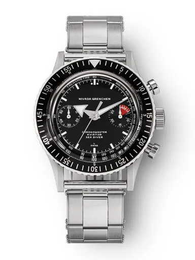 Nivada Grenchen Chronomaster White Broad Arrow Inter. Bezel - Manual - Oyster