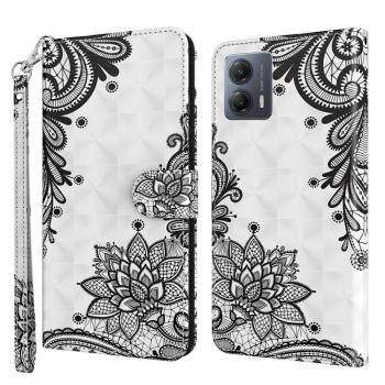 ART Peňaženkový kryt pre Motorola Moto G54 5G / G54 Power Edition 5G BLACK FLOWER