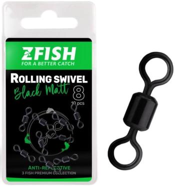 Zfish obratlík rolling swivel black matt vel 8 nosnost 28 kg