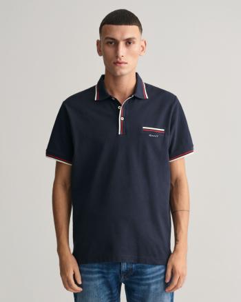 POLOKOŠILE GANT 2-COL TIPPING SS PIQUE POLO EVENING BLUE