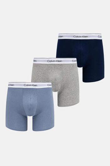 Boxerky Calvin Klein Underwear 3-pack pánské, modrá barva, 000NB3964A