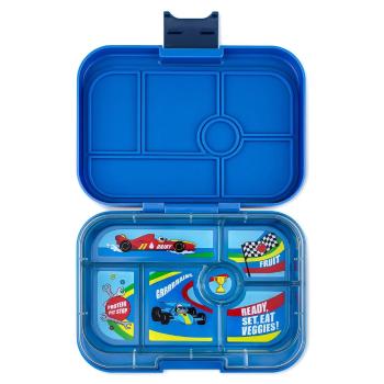 Obědový box ORIGINAL 6 625 ml, tmavě modrá / závodní auta, plast, Yumbox