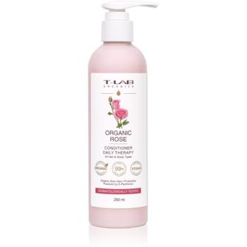 T-LAB Organics Organic Rose Daily Therapy Conditioner hydratační a zklidňující kondicionér pro každodenní použití 250 ml