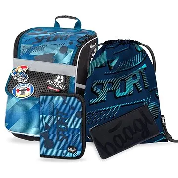 BAAGL Set 4 Zippy Sport: aktovka, penál, sáček, silikonové pouzdro (8595689303679)