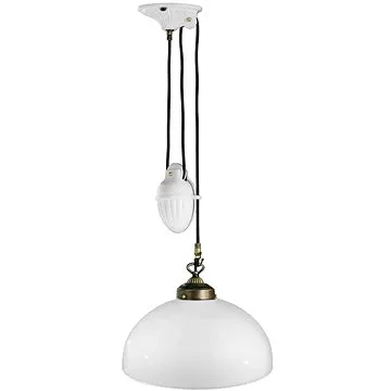 Kolarz 731.33.55 - Lustr na lanku NONNA 1xE27/75W/230V bílá (107145)