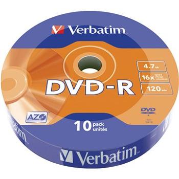 VERBATIM DVD-R AZO 4,7GB, 16x, wrap 10 ks (43729)