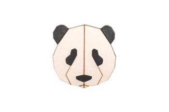 Dřevěná brož Panda Brooch s praktickým zapínáním a možnosti výměny či vrácení do 30 dnů zdarma