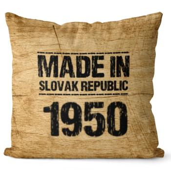 Vankúš Made In + rok (Veľkosť: 40 x 40 cm, rok: 1950)