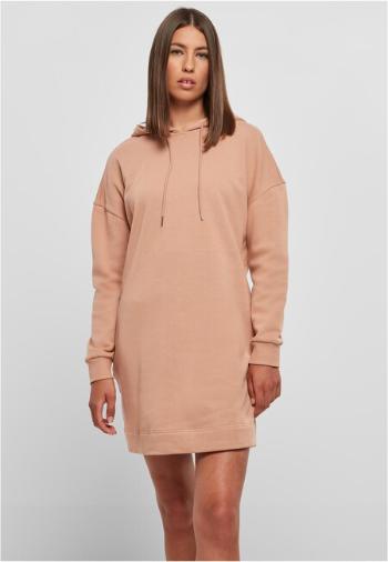 Urban Classics Ladies Organic Oversized Terry Hoody Dress amber - XS