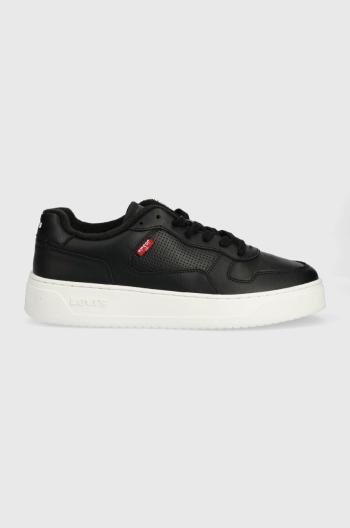 Kožené sneakers boty Levi's Glide černá barva, D7521.0002