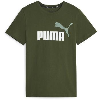 Puma ESSENTIALS+2 COL LOGO TEE Dětské triko, zelená, velikost