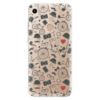 Odolné silikonové pouzdro iSaprio - Vintage Pattern 01 - black - Huawei Honor 8A