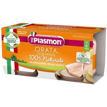 PLASMON bezlepkový zeleninový s mořským vlkem a bramborami 2× 80 g, 6m+ (8001040012536)