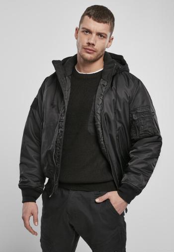 Brandit Hooded MA1 Bomber Jacket black - XXL