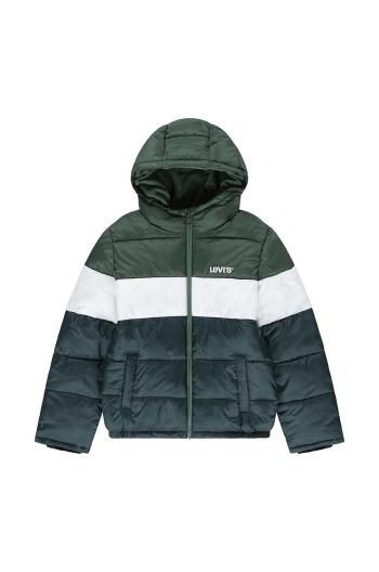 Dětská bunda Levi's BOY'S COLOR BLOCK PUFFER zelená barva, 9EL263