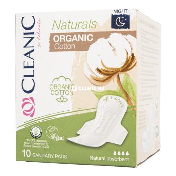 Cleanic Naturals Organic Cotton éjszakai egészségügyi betét 10 db