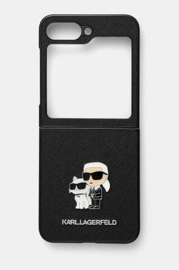 Obal na telefon Karl Lagerfeld Z Flip6 F741 černá barva, KLHCZF6SAPKCNPK