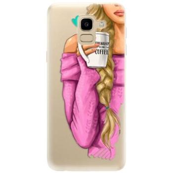 iSaprio My Coffe and Blond Girl pro Samsung Galaxy J6 (coffblon-TPU2-GalJ6)