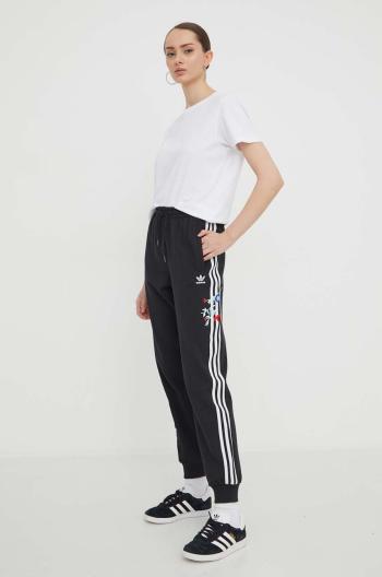 Bavlněné tepláky adidas Originals černá barva, s aplikací, IU2514