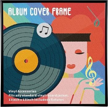 Muziker MUZR65 Nástenný stojan na LP desky Black