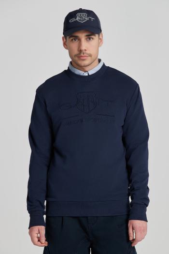 MIKINA GANT REG TONAL SHIELD C-NECK SWEAT EVENING BLUE