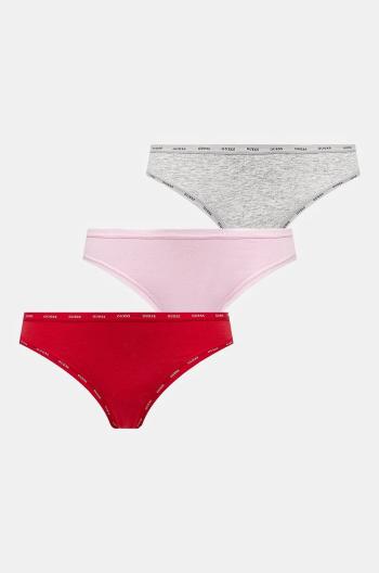 Tanga Guess 3-pack červená barva