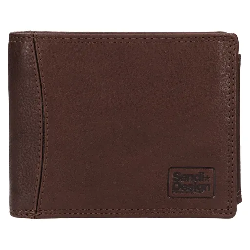 Pánská kožená peněženka SendiDesign Lipse - hnědá