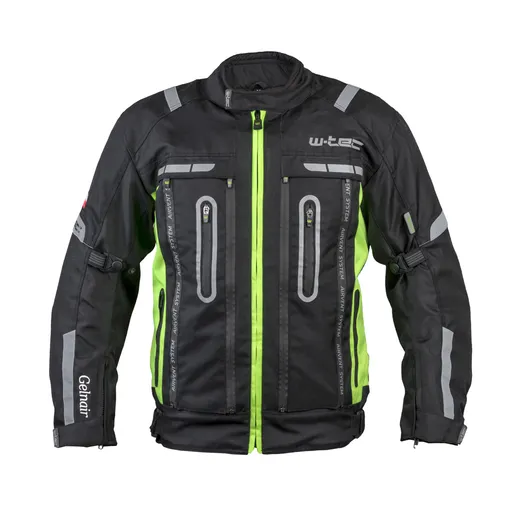Moto bunda W-TEC Gelnair černo-zelená 5XL